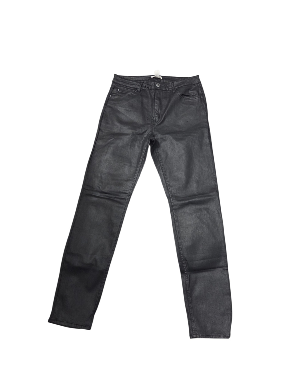 H&M Black Faux Leather Jeans